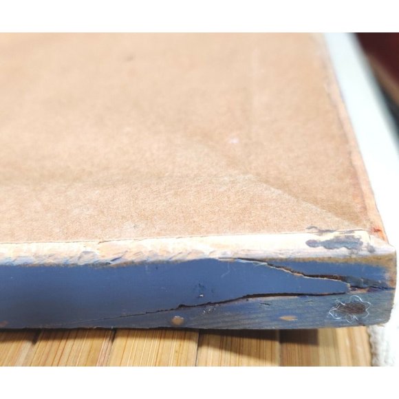 Set of VTG Rustic Signed Raggedy Ann & Raggedy Andy Blue Wooden Framed Prints - Picture 10 of 15